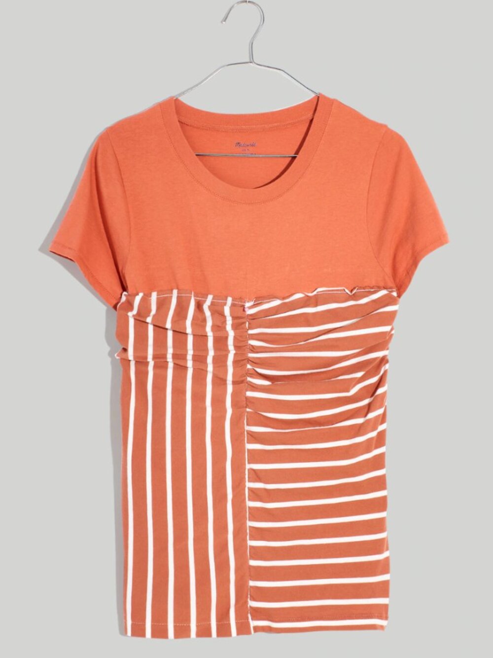 NWT! MADEWELL Rentrayage Upcycled Ruched Tee Size Medium - Picture 4 of 8